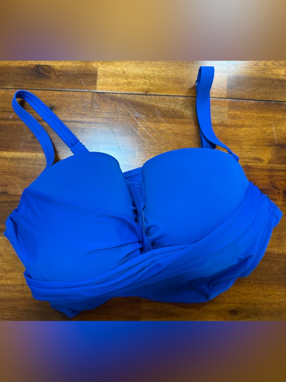Swimsuits for All Crisscross Cup Sized Underwire Wrap Bikini Top 24 G/H